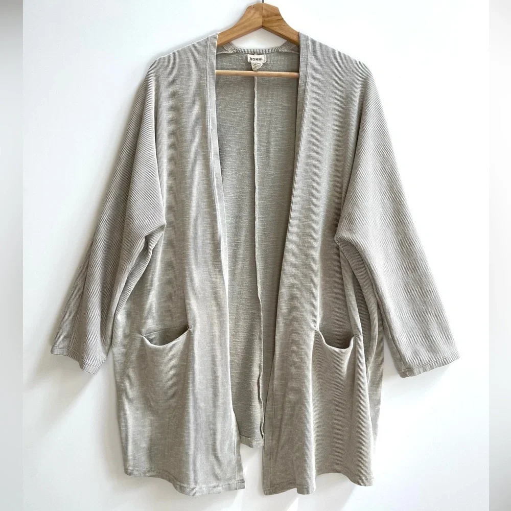 Donni Anthropologie long ribbed cardigan - Picture 2 of 8